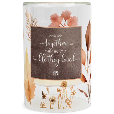 5.7'' H Glass Tabletop Pillar with Candle Included