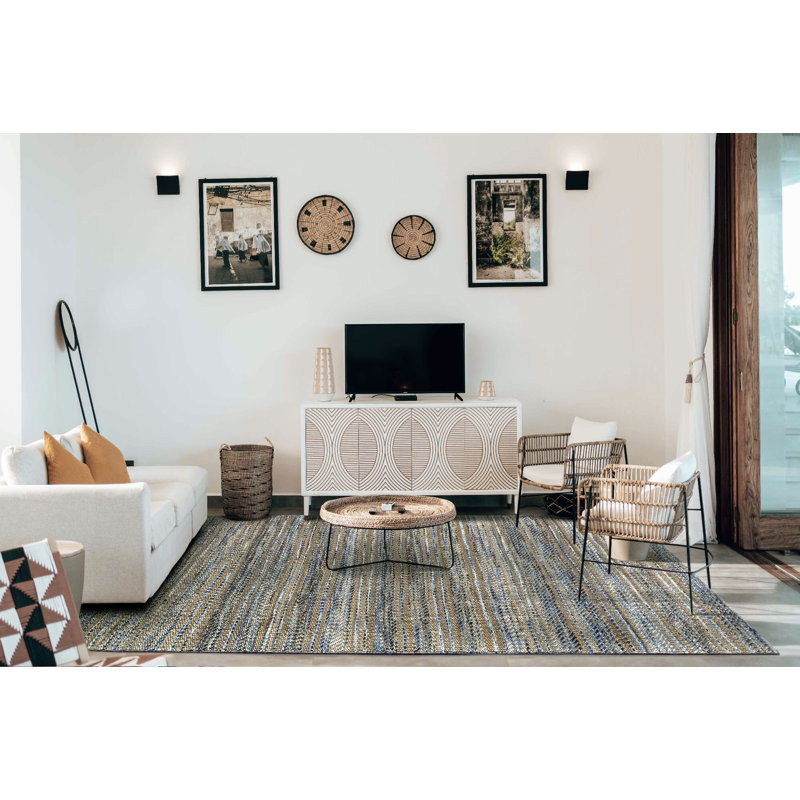 Wiens Striped Hand Woven Area Rug, Rectangle 120 x 170cm