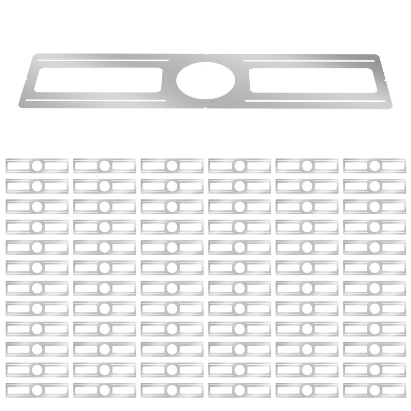 Ensemble de 72 plaques de montage de nouvelle construction, ensembles de boîtiers d'éclairage encastrés à DEL de 4 po, support brut en acier plat pour barre d'éclairage à DEL, plaque de boîtier d'éclairage encastré peu profond
