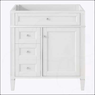 Modern 30'' Bathroom Vanity with 2 Drawers, Tip-out Drawer, and Adjustable Shelf for Efficient Storage