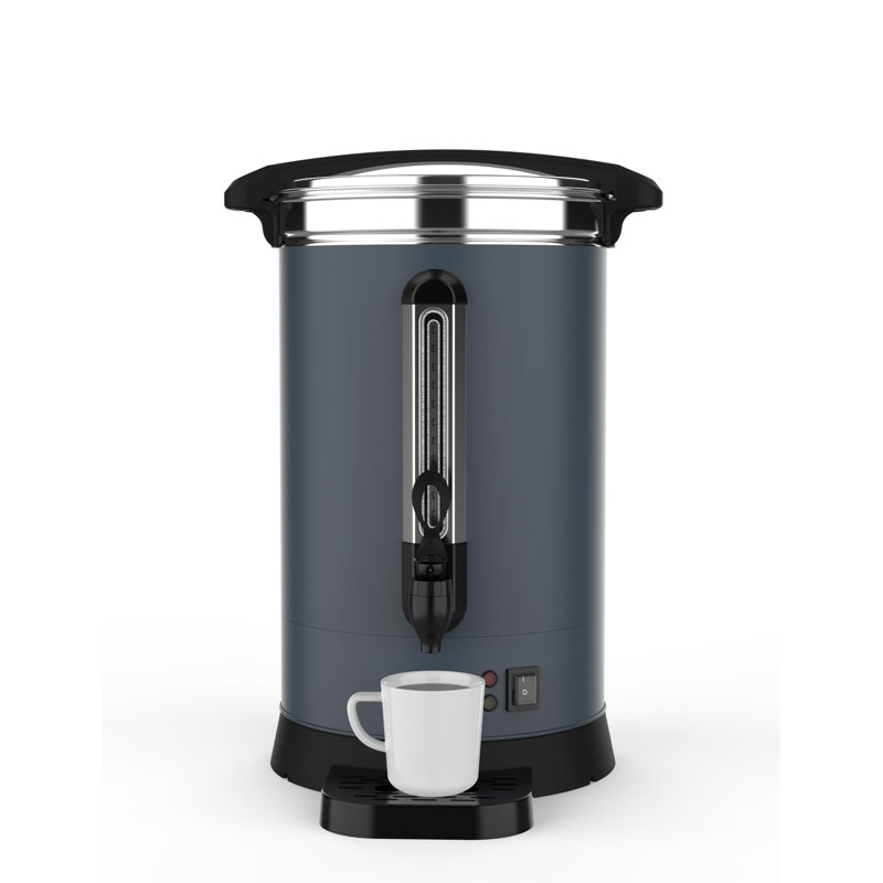 Commercial Coffee Urn – 14L (100 Cup) Stainless Steel Hot Water & Coffee Dispenser – Double Wall Insulation, Electric Large Capacity Fast Brew for Catering, Weddings, Events