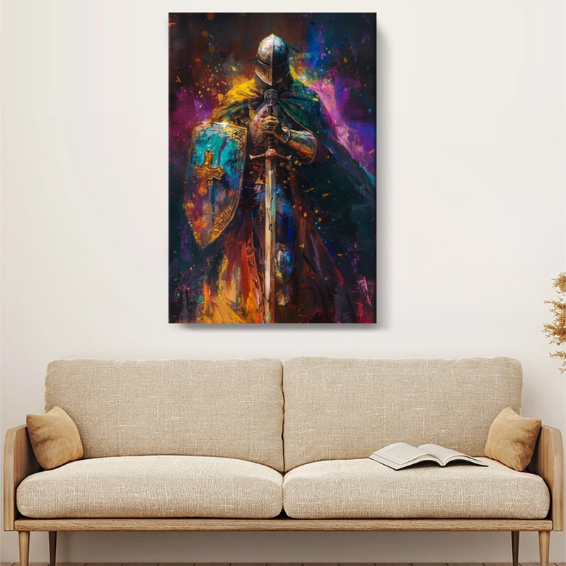 Cosmic Knight in Armor, impression sur toile tendue