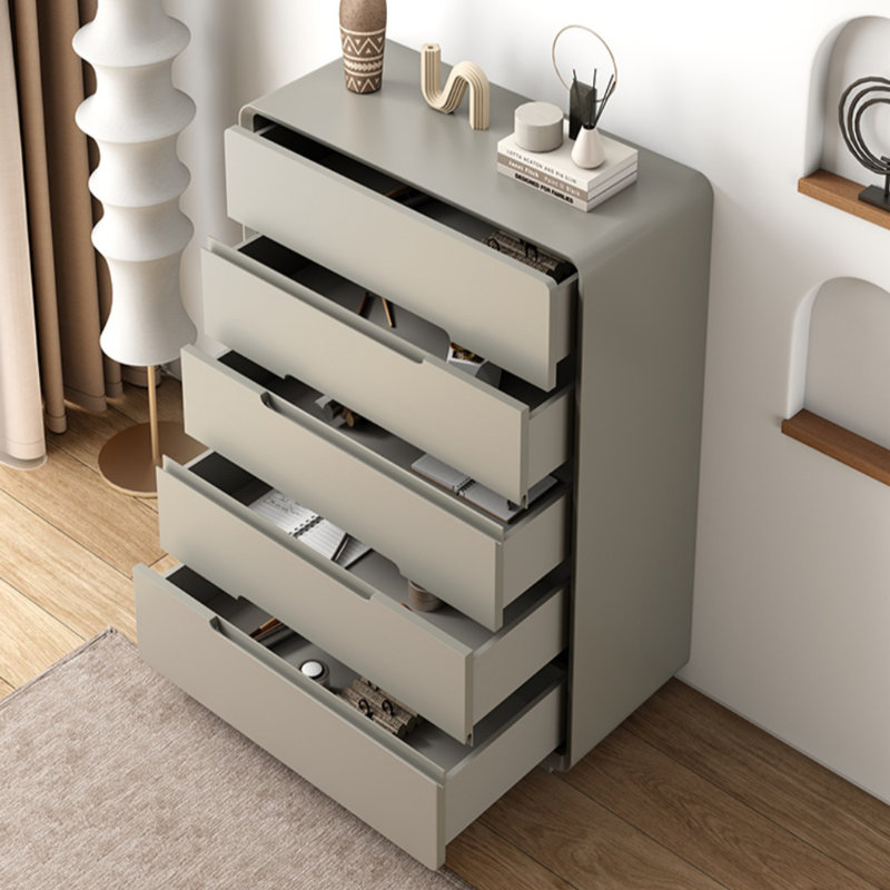 Modern Simple Storage Entrance Cabinet Accent Chest, Apricot
