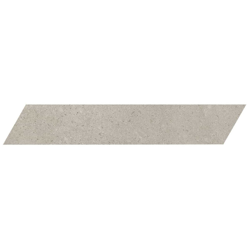 New Rock 4x21 Chevron Matte Porcelain Tile, Fumo Light Gray