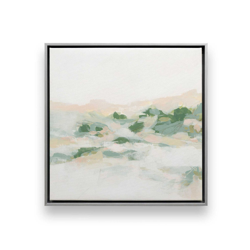 «Pastel Wilderness II», Cadre flottant en chrome poli, H 16,75 po x l 16,75 po x P 1,75 po, 1