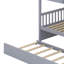 Lit superposé double au-dessus de double en bois d'hévéa - lit gigogne simple, échelle, garde-corps et convertible en 2 lits doubles-1083736561