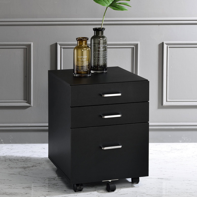 Classeur moderne et noir 3 pièces
