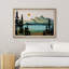 «Western Decor Full Sun Over Mountains Nature Artwork Wood Effect Panels», art moderne paysage encadré sur toile-94585937-94585936