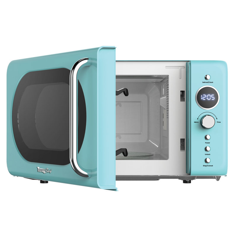 Total Chef 0.7 Cu. Ft. Countertop Microwave Oven With 8 Pre-Set Cooking Modes Blue, Blue