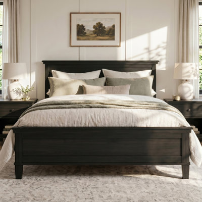 Grand lit plateforme Mid-Century moderne avec rangement sous le lit