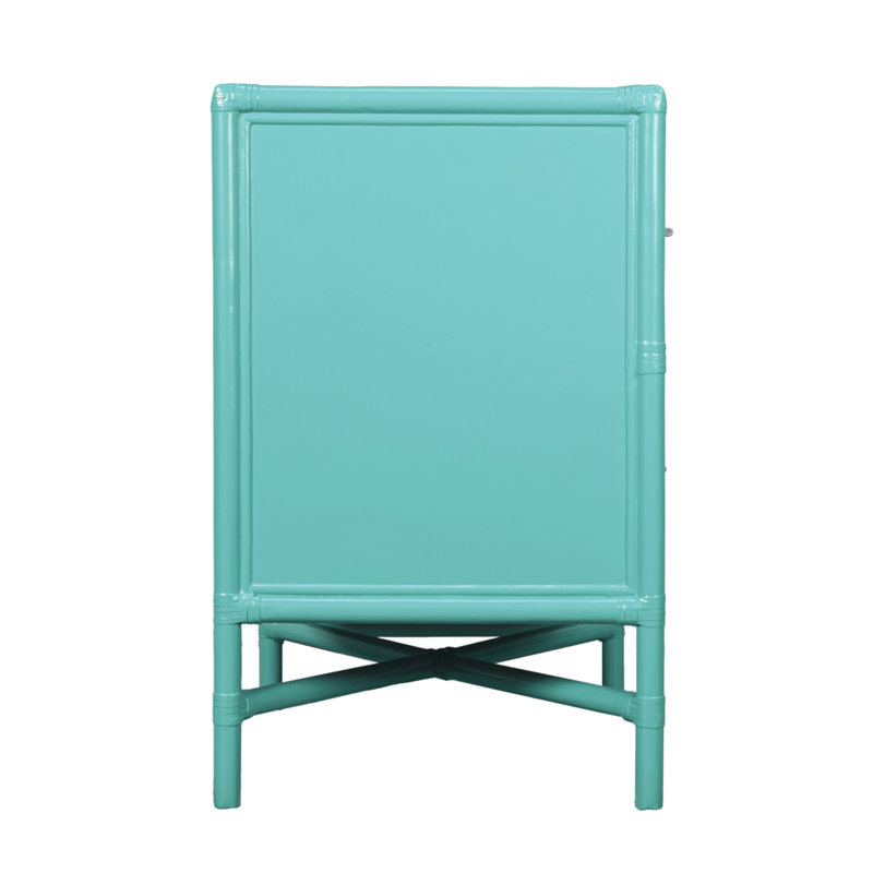 Venice Collection 4 Drawers 54" W Double Dresser, Turquoise