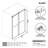62-67" W x 66" H Frameless Double Sliding Tub Door with 3/8" (10mm) Clear Tempered Glass, Shatter-Resistant Film & Installation Hole Locator-117568695