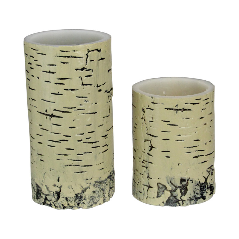 Bougies pilier DEL avec télécommande 6 po beige et noir