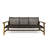 For Patio Use - Wood Frame And 3 Seater Space Outdoor With Iron Details-1959464420