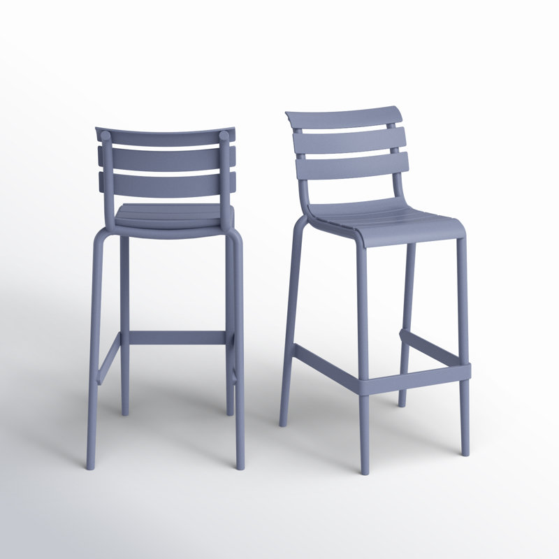 Tabouret de comptoir d'extérieur Ruta, Gris foncé, 29.50"