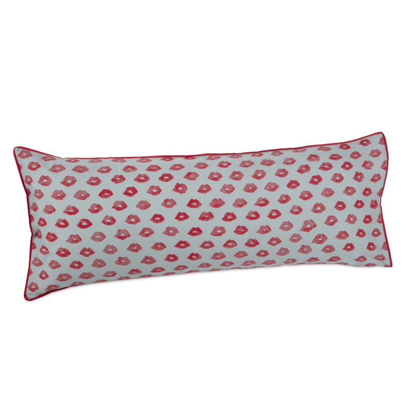 Painted Lips Geometric Bolster Cushion