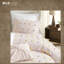 Ensembles de literie en coton luxueux, style pompon en jacquard rose pour le confort de la maison