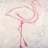 Flamingo sketch - 32"x32" art on canvas