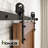 Black Rustic Arrow Design Non-Bypass Single Track One Door Hardware Kit( Door Not Included)-1004091564