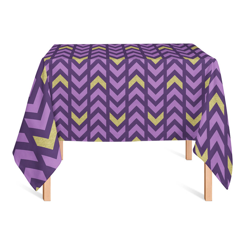 Chevron Cotton Blend Square Tablecloth