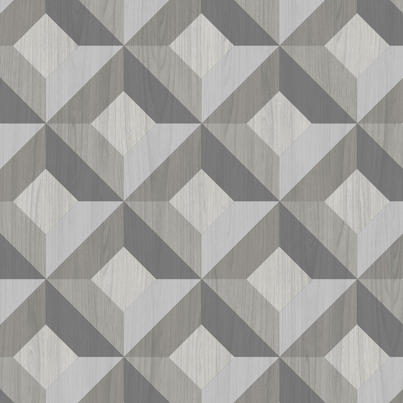 Avah 10m x 52.8cm Matte Paste the Wall Wallpaper Roll, Grey/Charcoal