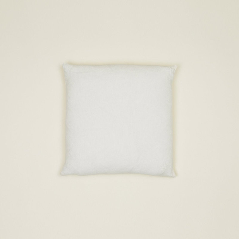 Coussin décoratif simple réversible, Ivoire ivoire, Carré 22 po