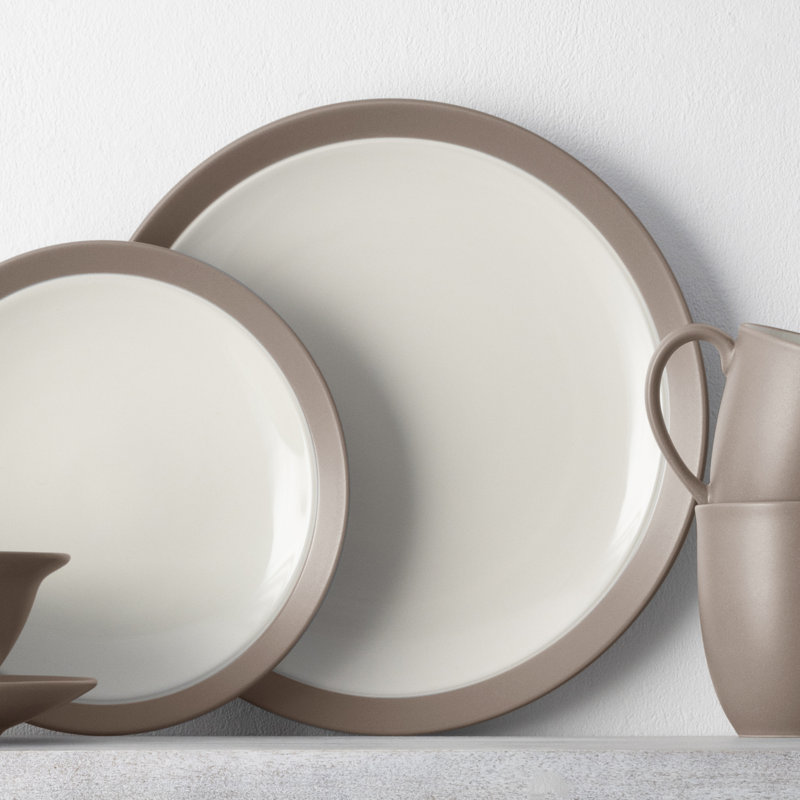 Noritake Colorwave Curve Dinner Plates 11", Clay