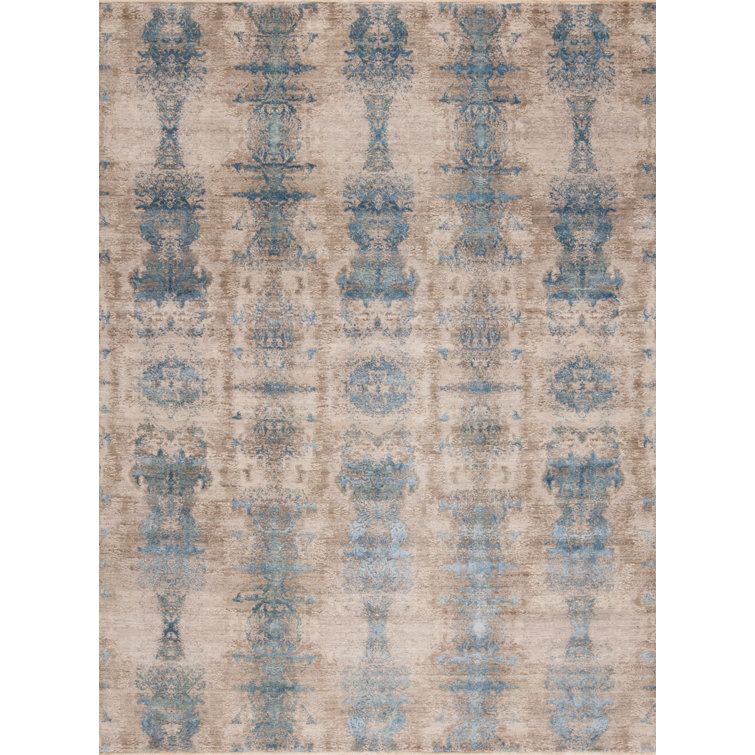 Pantheon Hand Knotted Wool Damask Area Rug