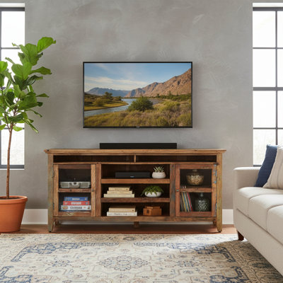 Armoire média en bois massif, 72 x 19 x 33