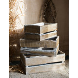 Gracie Oaks Solid Wood Crate