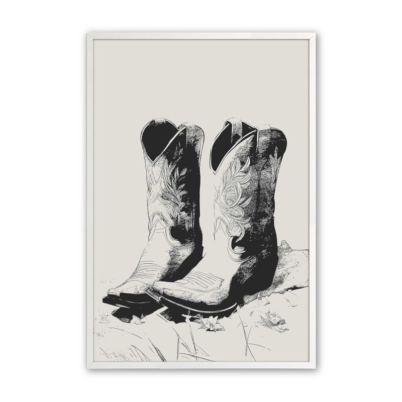 Western Western, Blanc opaque, H 37 po x l 25 po