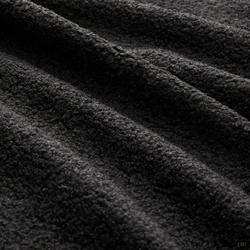 Canapé sans accoudoirs avec tissu Teddy, Noir