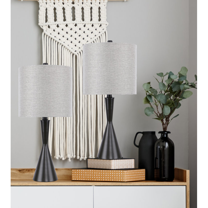 Ogilvie Metal Table Lamp, Oil Bronze, Natural