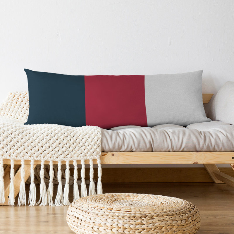 Polyester Medium Pillow, Crimson/Blue, Houston 