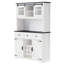 Armoire-bar 71 po avec support de rangement interne K&K Farmhosue