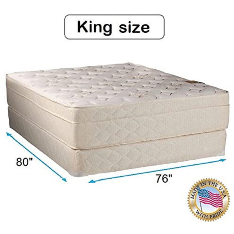 Alwyn Home Lovitt King 12'' Firm Innerspring Mattress and Box Spring