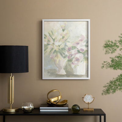 Faded Floral Fresco I Framed Print - Solid Wood