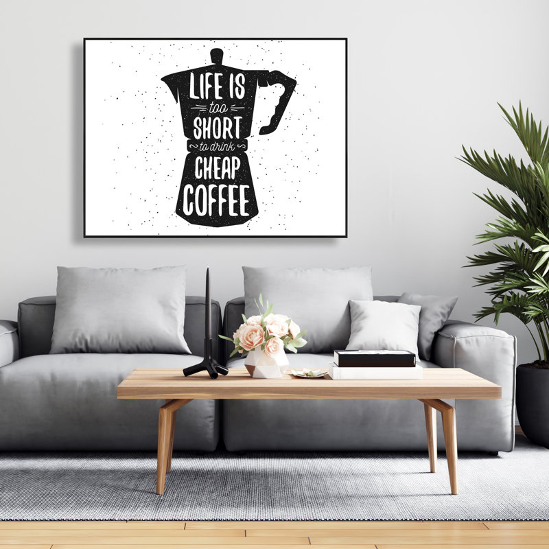 Life and Coffee - Black Food, toile encadrée décor à la maison