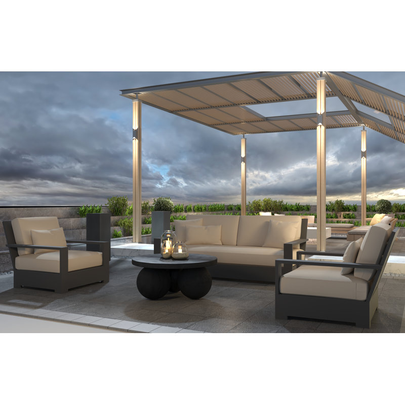 Rayden Coffee Table, 16" H x 35" L x 35" W, Black