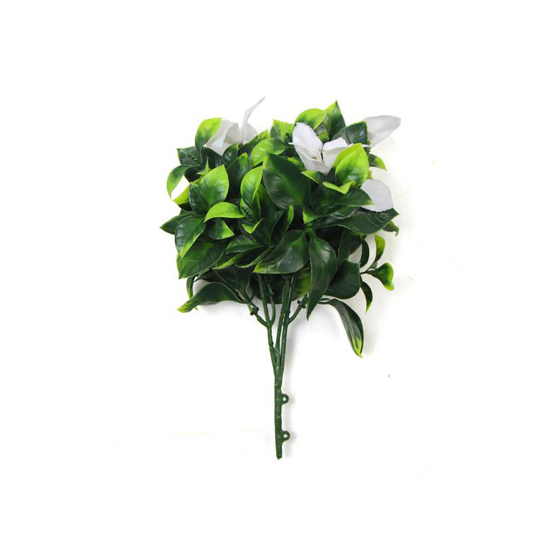 UV Resistant Artificial Flower Stems Leaf Design 30cm Faux Foliage Tree, White