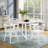 5-Piece Dining Set Trestle Dining Table With 4 Windsor Chairs