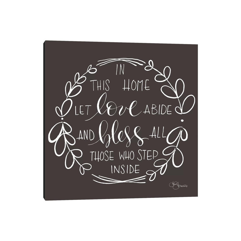 In This Home - Wrapped Canvas Typography, 30.48 cm H x 30.48 cm W