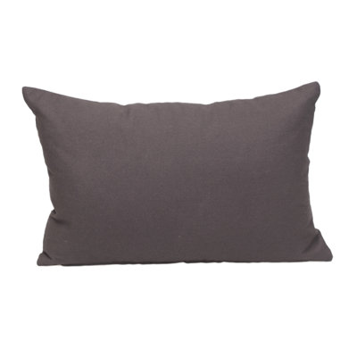 Parkland Collection Transitional Solid Charcol 18" x 12" Pillow