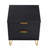 Dumbo 20" Fluted Nightstand in Black (2-Drawer)-743477035