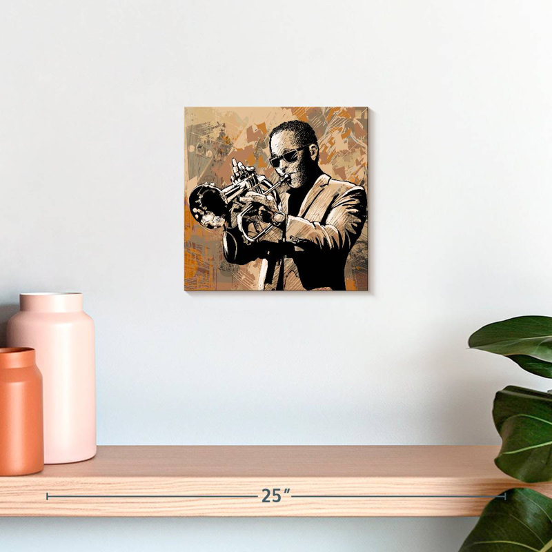 Joueur de trompette Abarca Jazz, H 10 po x l 10 po