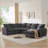 110*86" Modern U Shape Modular Sofas-1838330174