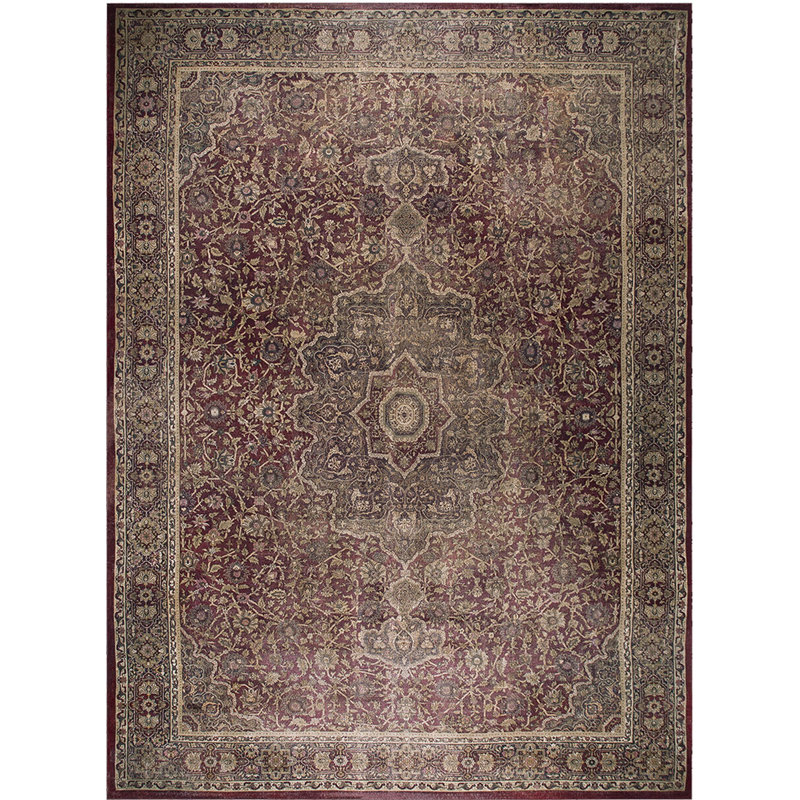 Tapis antique en laine noué à la main Coral / Salmon