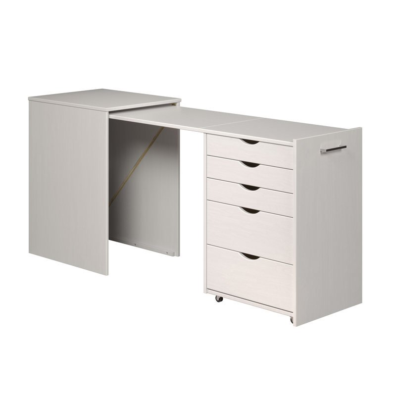 Ebern Designs Keritza 65'' Solid Wood Writing Desk