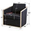 Fauteuil demi-tonneau pivotant de 30 po Holl-629787784