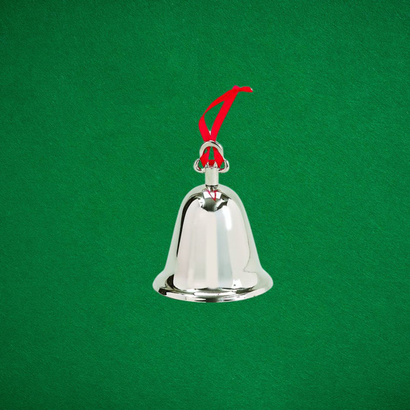 Cloche avec ruban rouge